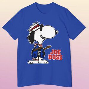 Snoopy Boss Bruce Springsteen Rock Music Cartoon Mashup Graphic T-Shirt 150